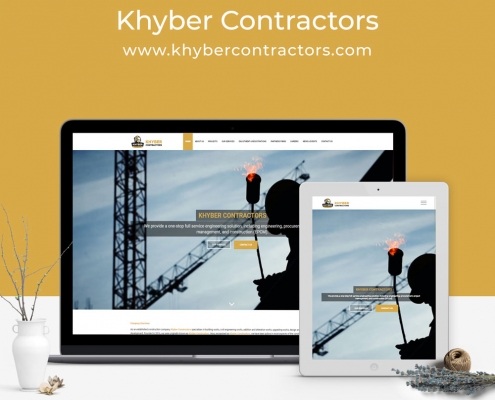 Khyber contractors website mockup