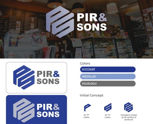 Pir and Sons logo design
